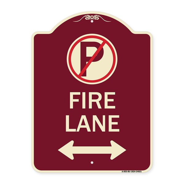 Signmission Fire Lane Heavy-Gauge Aluminum Architectural Sign, 24" x 18", BU-1824-24021 A-DES-BU-1824-24021 - main